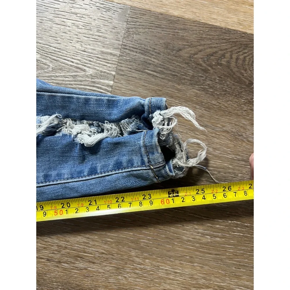 GOGO JEANS USA‎ Distressed Ripped High Rise Denim Jeans Women's Size 9